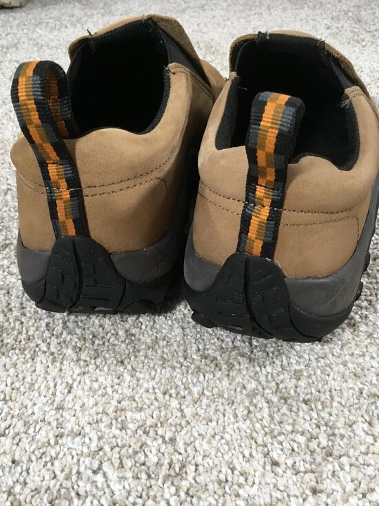 Merrell Jungle Moc Nubuck Slip On Shoes Mens Size 9.5 W Wide Brown J63839W